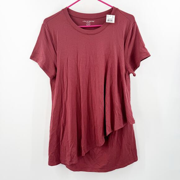 A Pea in the Pod Tops - A Pea in the Pod Nursing Top Women’s Large NWT maternity short sleeve Stretch